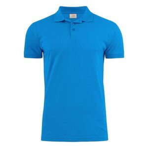 Printer Mens Surf Stretch Polo Shirt / Ocean Blue